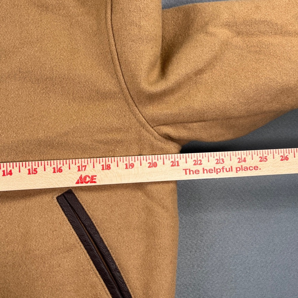 Slater and Son Golden Bear Mens Wool Varsity Bomber Jacket Tan Made in USA M - Picture 7 of 8